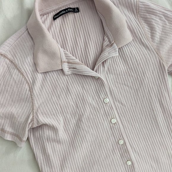 abercrombie & fitch cropped button shirt - Picture 3 of 3